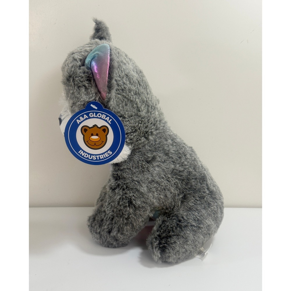 A&A Global Gray White Plush 12" Dog NEW‎ WITH TAGS - Picture 4 of 6